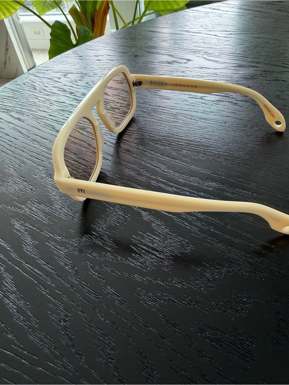 Elisa Johnson Women's Cream Square Sunglasses - Picture 5 of 5